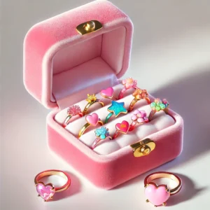 PinkSheep Little Girl Jewel Rings in Box